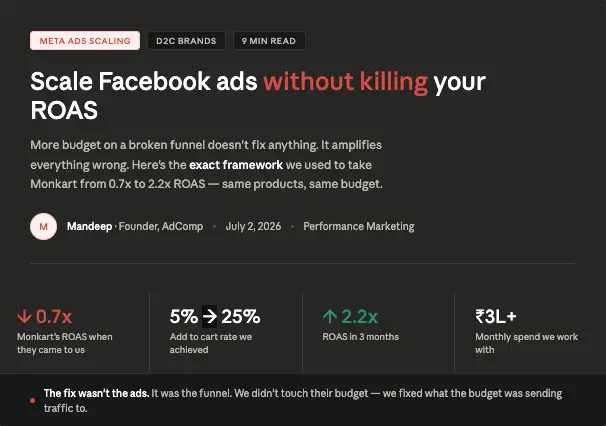 scale facebook ads without killing roas