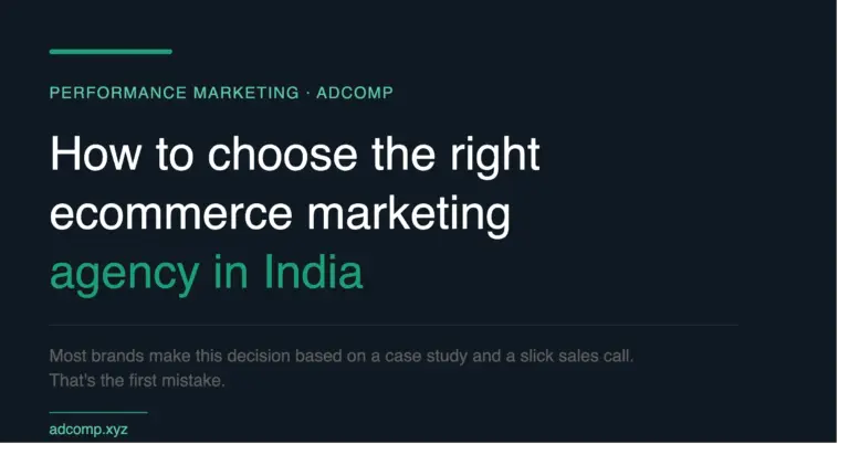 How to choose the right ecommerce marketing agency in India